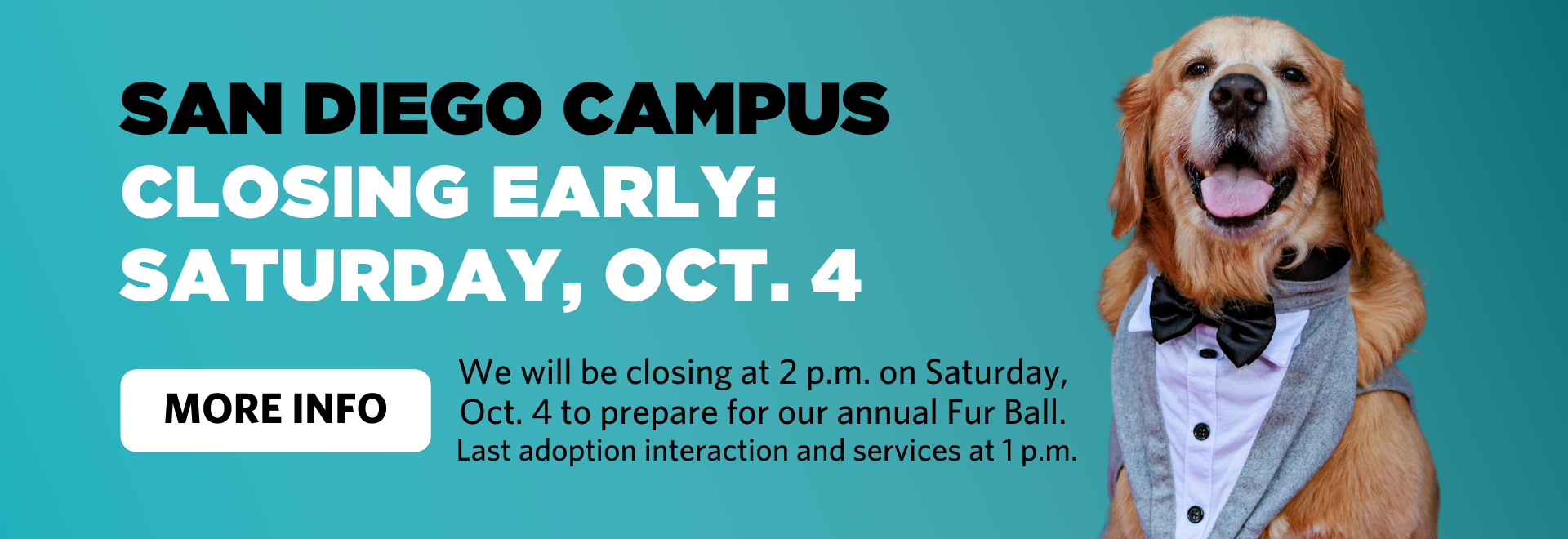 San Diego Campus Closing Early Saturday, Oct. 4 | More Info